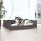 vidaXL Hundebett Grau 105,5x75,5x28 cm Massivholz Kiefer vidaXL Hundebett Grau 105,5x75,5x28 cm Massivholz Kiefer