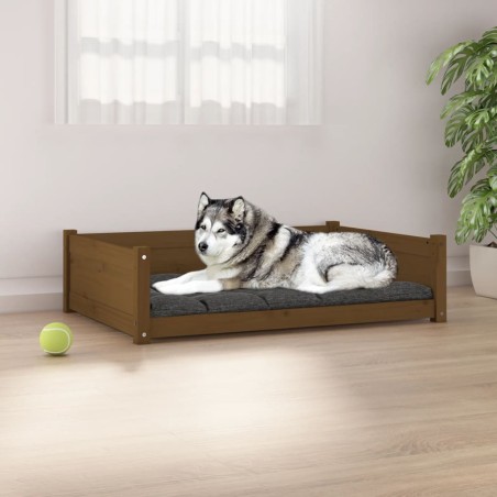 vidaXL Hundebett Honigbraun 105,5x75,5x28 cm Massivholz Kiefer