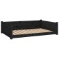 vidaXL Hundebett Schwarz 105,5x75,5x28 cm Massivholz Kiefer vidaXL Hundebett Schwarz 105,5x75,5x28 cm Massivholz Kiefer