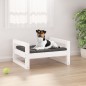 vidaXL Hundebett Weiß 55,5x45,5x28 cm Massivholz Kiefer vidaXL Hundebett Weiß 55,5x45,5x28 cm Massivholz Kiefer