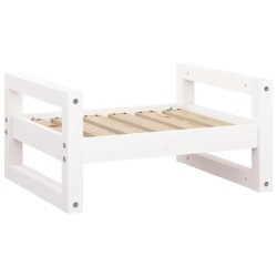 vidaXL Hundebett Weiß 55,5x45,5x28 cm Massivholz Kiefer
