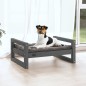vidaXL Hundebett Grau 55,5x45,5x28 cm Massivholz Kiefer vidaXL Hundebett Grau 55,5x45,5x28 cm Massivholz Kiefer