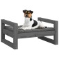 vidaXL Hundebett Grau 55,5x45,5x28 cm Massivholz Kiefer vidaXL Hundebett Grau 55,5x45,5x28 cm Massivholz Kiefer
