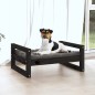 vidaXL Hundebett Schwarz 55,5x45,5x28 cm Massivholz Kiefer vidaXL Hundebett Schwarz 55,5x45,5x28 cm Massivholz Kiefer