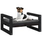 vidaXL Hundebett Schwarz 55,5x45,5x28 cm Massivholz Kiefer vidaXL Hundebett Schwarz 55,5x45,5x28 cm Massivholz Kiefer