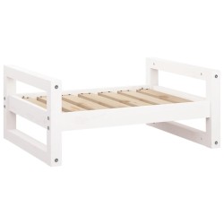 vidaXL Hundebett Weiß 65,5x50,5x28 cm Massivholz Kiefer