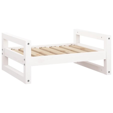 vidaXL Hundebett Weiß 65,5x50,5x28 cm Massivholz Kiefer