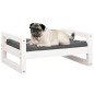 vidaXL Hundebett Weiß 65,5x50,5x28 cm Massivholz Kiefer vidaXL Hundebett Weiß 65,5x50,5x28 cm Massivholz Kiefer