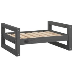 vidaXL Hundebett Grau 65,5x50,5x28 cm Massivholz Kiefer
