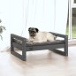 vidaXL Hundebett Grau 65,5x50,5x28 cm Massivholz Kiefer vidaXL Hundebett Grau 65,5x50,5x28 cm Massivholz Kiefer