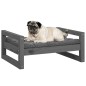 vidaXL Hundebett Grau 65,5x50,5x28 cm Massivholz Kiefer vidaXL Hundebett Grau 65,5x50,5x28 cm Massivholz Kiefer