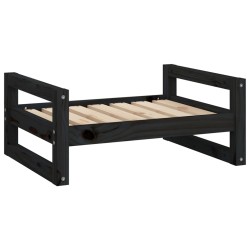 vidaXL Hundebett Schwarz 65,5x50,5x28 cm Massivholz Kiefer