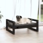 vidaXL Hundebett Schwarz 65,5x50,5x28 cm Massivholz Kiefer vidaXL Hundebett Schwarz 65,5x50,5x28 cm Massivholz Kiefer