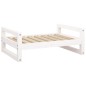 vidaXL Hundebett Weiß 75,5x55,5x28 cm Massivholz Kiefer vidaXL Hundebett Weiß 75,5x55,5x28 cm Massivholz Kiefer