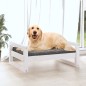 vidaXL Hundebett Weiß 75,5x55,5x28 cm Massivholz Kiefer vidaXL Hundebett Weiß 75,5x55,5x28 cm Massivholz Kiefer