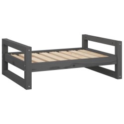 vidaXL Hundebett Grau 75,5x55,5x28 cm Massivholz Kiefer
