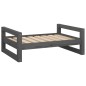 vidaXL Hundebett Grau 75,5x55,5x28 cm Massivholz Kiefer vidaXL Hundebett Grau 75,5x55,5x28 cm Massivholz Kiefer