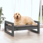 vidaXL Hundebett Grau 75,5x55,5x28 cm Massivholz Kiefer vidaXL Hundebett Grau 75,5x55,5x28 cm Massivholz Kiefer