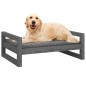 vidaXL Hundebett Grau 75,5x55,5x28 cm Massivholz Kiefer vidaXL Hundebett Grau 75,5x55,5x28 cm Massivholz Kiefer