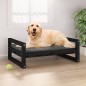 vidaXL Hundebett Schwarz 75,5x55,5x28 cm Massivholz Kiefer vidaXL Hundebett Schwarz 75,5x55,5x28 cm Massivholz Kiefer