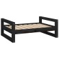 vidaXL Hundebett Schwarz 75,5x55,5x28 cm Massivholz Kiefer vidaXL Hundebett Schwarz 75,5x55,5x28 cm Massivholz Kiefer