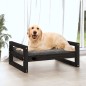 vidaXL Hundebett Schwarz 75,5x55,5x28 cm Massivholz Kiefer vidaXL Hundebett Schwarz 75,5x55,5x28 cm Massivholz Kiefer