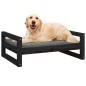 vidaXL Hundebett Schwarz 75,5x55,5x28 cm Massivholz Kiefer vidaXL Hundebett Schwarz 75,5x55,5x28 cm Massivholz Kiefer