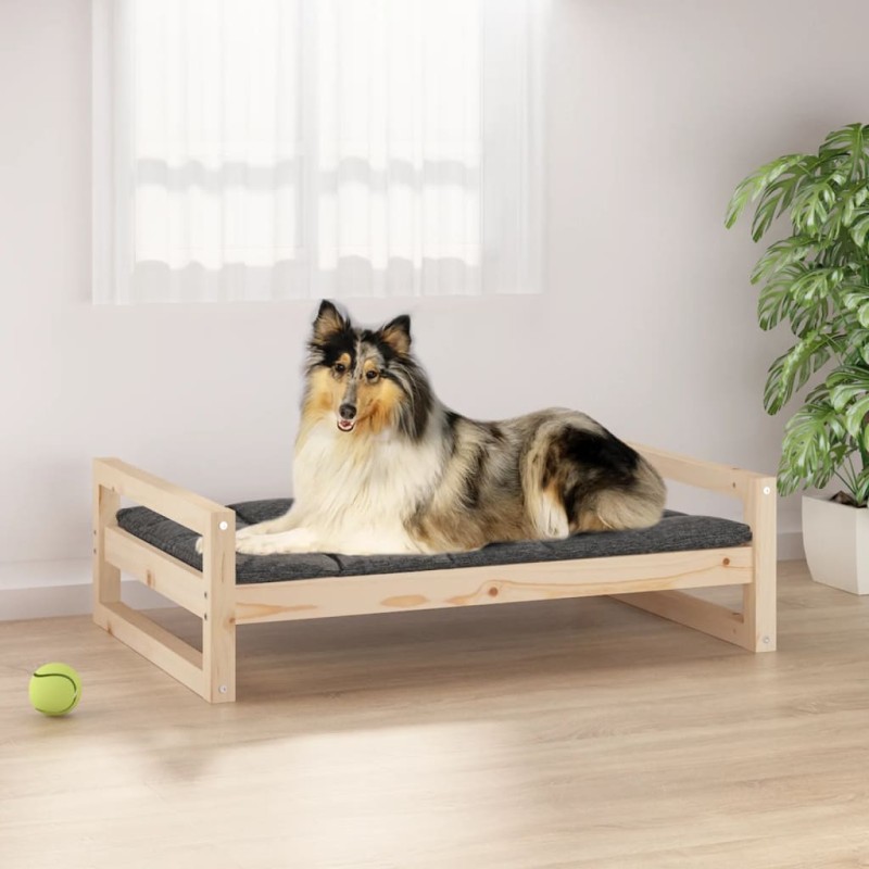 vidaXL Hundebett 95,5x65,5x28 cm Massivholz Kiefer vidaXL Hundebett 95,5x65,5x28 cm Massivholz Kiefer