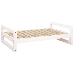 vidaXL Hundebett Weiß 95,5x65,5x28 cm Massivholz Kiefer
