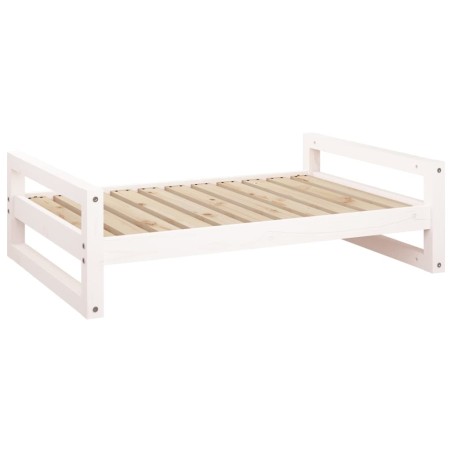 vidaXL Hundebett Weiß 95,5x65,5x28 cm Massivholz Kiefer