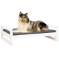 vidaXL Hundebett Weiß 95,5x65,5x28 cm Massivholz Kiefer vidaXL Hundebett Weiß 95,5x65,5x28 cm Massivholz Kiefer