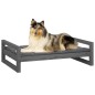vidaXL Hundebett Grau 95,5x65,5x28 cm Massivholz Kiefer vidaXL Hundebett Grau 95,5x65,5x28 cm Massivholz Kiefer