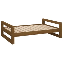 vidaXL Hundebett Honigbraun 95,5x65,5x28 cm Massivholz Kiefer
