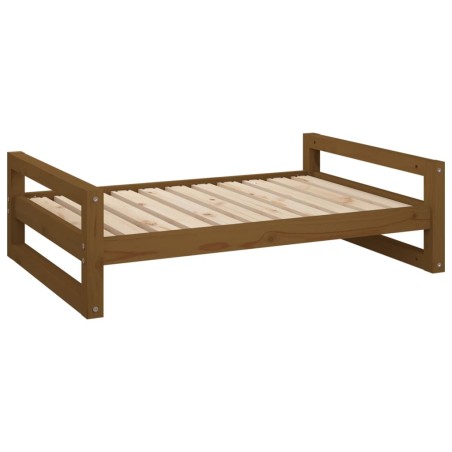 vidaXL Hundebett Honigbraun 95,5x65,5x28 cm Massivholz Kiefer
