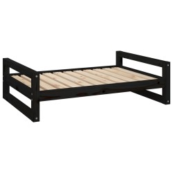 vidaXL Hundebett Schwarz 95,5x65,5x28 cm Massivholz Kiefer