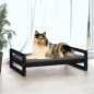 vidaXL Hundebett Schwarz 95,5x65,5x28 cm Massivholz Kiefer vidaXL Hundebett Schwarz 95,5x65,5x28 cm Massivholz Kiefer