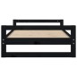 vidaXL Hundebett Schwarz 95,5x65,5x28 cm Massivholz Kiefer vidaXL Hundebett Schwarz 95,5x65,5x28 cm Massivholz Kiefer