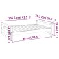 vidaXL Hundebett 105,5x75,5x28 cm Massivholz Kiefer vidaXL Hundebett 105,5x75,5x28 cm Massivholz Kiefer