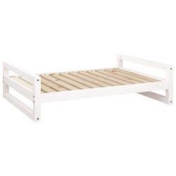 vidaXL Hundebett Weiß 105,5x75,5x28 cm Massivholz Kiefer