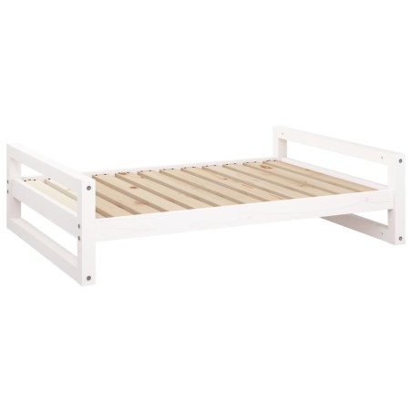 vidaXL Hundebett Weiß 105,5x75,5x28 cm Massivholz Kiefer
