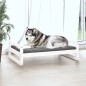 vidaXL Hundebett Weiß 105,5x75,5x28 cm Massivholz Kiefer vidaXL Hundebett Weiß 105,5x75,5x28 cm Massivholz Kiefer