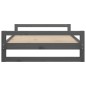vidaXL Hundebett Grau 105,5x75,5x28 cm Massivholz Kiefer vidaXL Hundebett Grau 105,5x75,5x28 cm Massivholz Kiefer