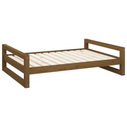 vidaXL Hundebett Honigbraun 105,5x75,5x28 cm Massivholz Kiefer