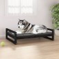 vidaXL Hundebett Schwarz 105,5x75,5x28 cm Massivholz Kiefer vidaXL Hundebett Schwarz 105,5x75,5x28 cm Massivholz Kiefer