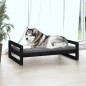 vidaXL Hundebett Schwarz 105,5x75,5x28 cm Massivholz Kiefer vidaXL Hundebett Schwarz 105,5x75,5x28 cm Massivholz Kiefer
