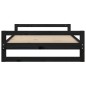 vidaXL Hundebett Schwarz 105,5x75,5x28 cm Massivholz Kiefer vidaXL Hundebett Schwarz 105,5x75,5x28 cm Massivholz Kiefer