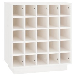 vidaXL Weinregal Weiß 55,5x34x61 cm Massivholz Kiefer