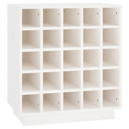 vidaXL Weinregal Weiß 55,5x34x61 cm Massivholz Kiefer