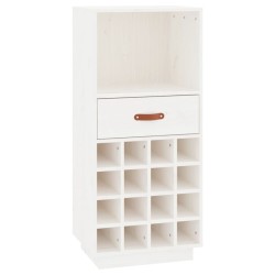 vidaXL Weinregal Weiß 45x34x100 cm Massivholz Kiefer