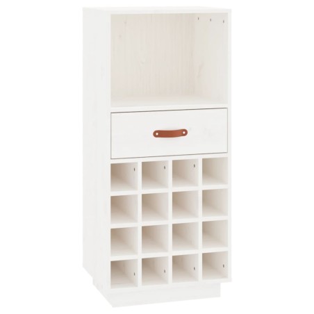 vidaXL Weinregal Weiß 45x34x100 cm Massivholz Kiefer